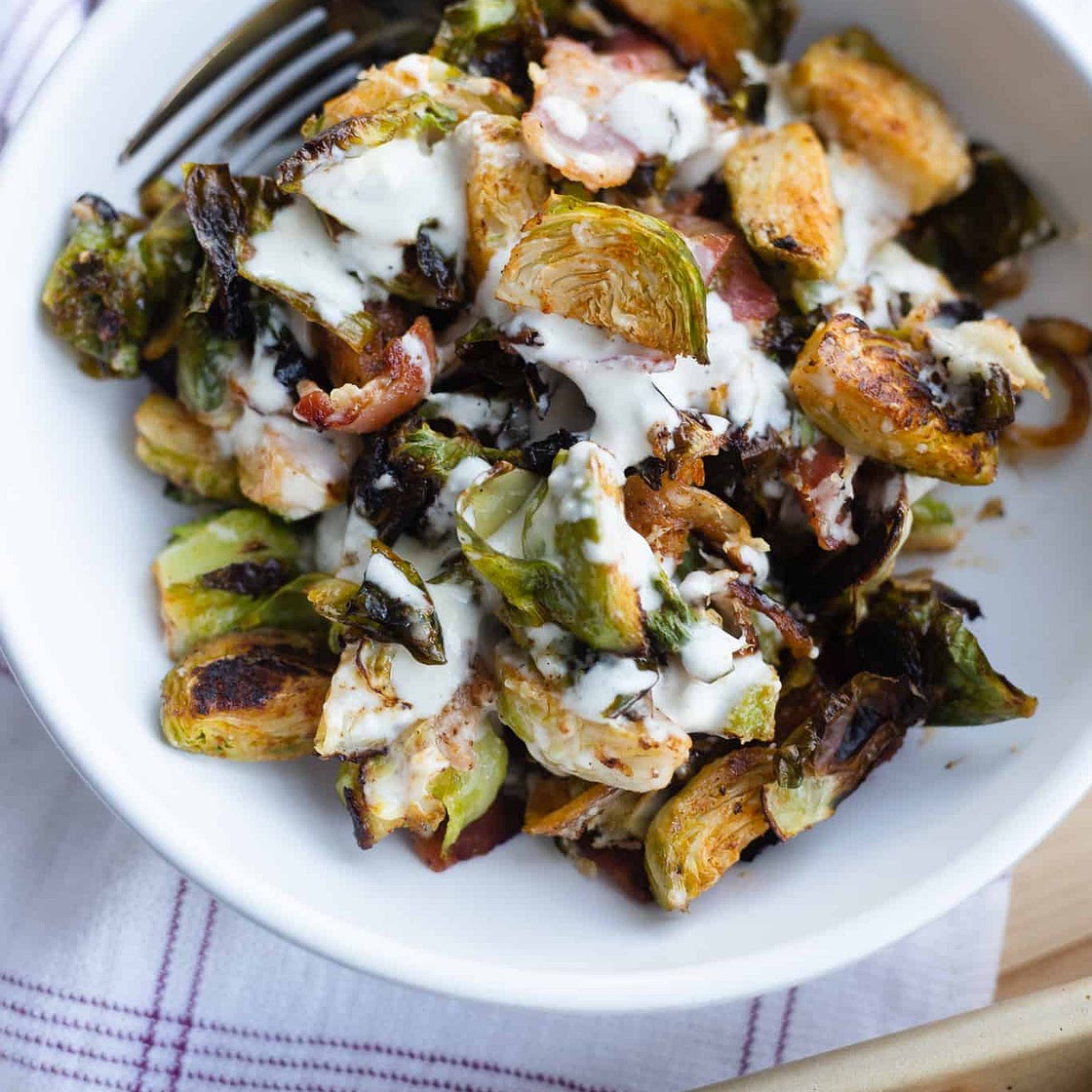 Bacon Caesar Brussels Sprouts