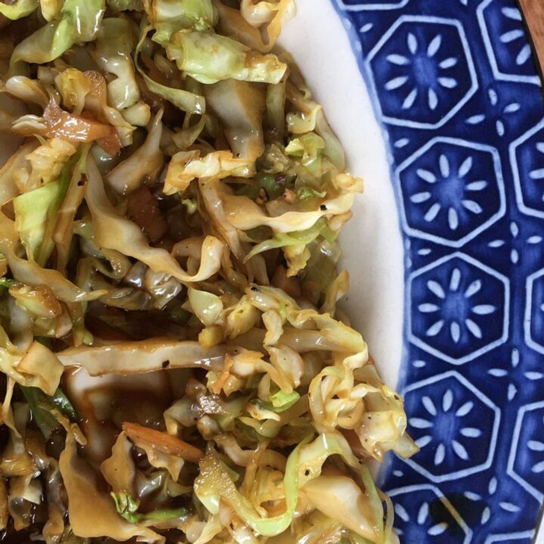 Cabbage Stir Fry Recipe With Garlic, Ginger And Soy Sauce