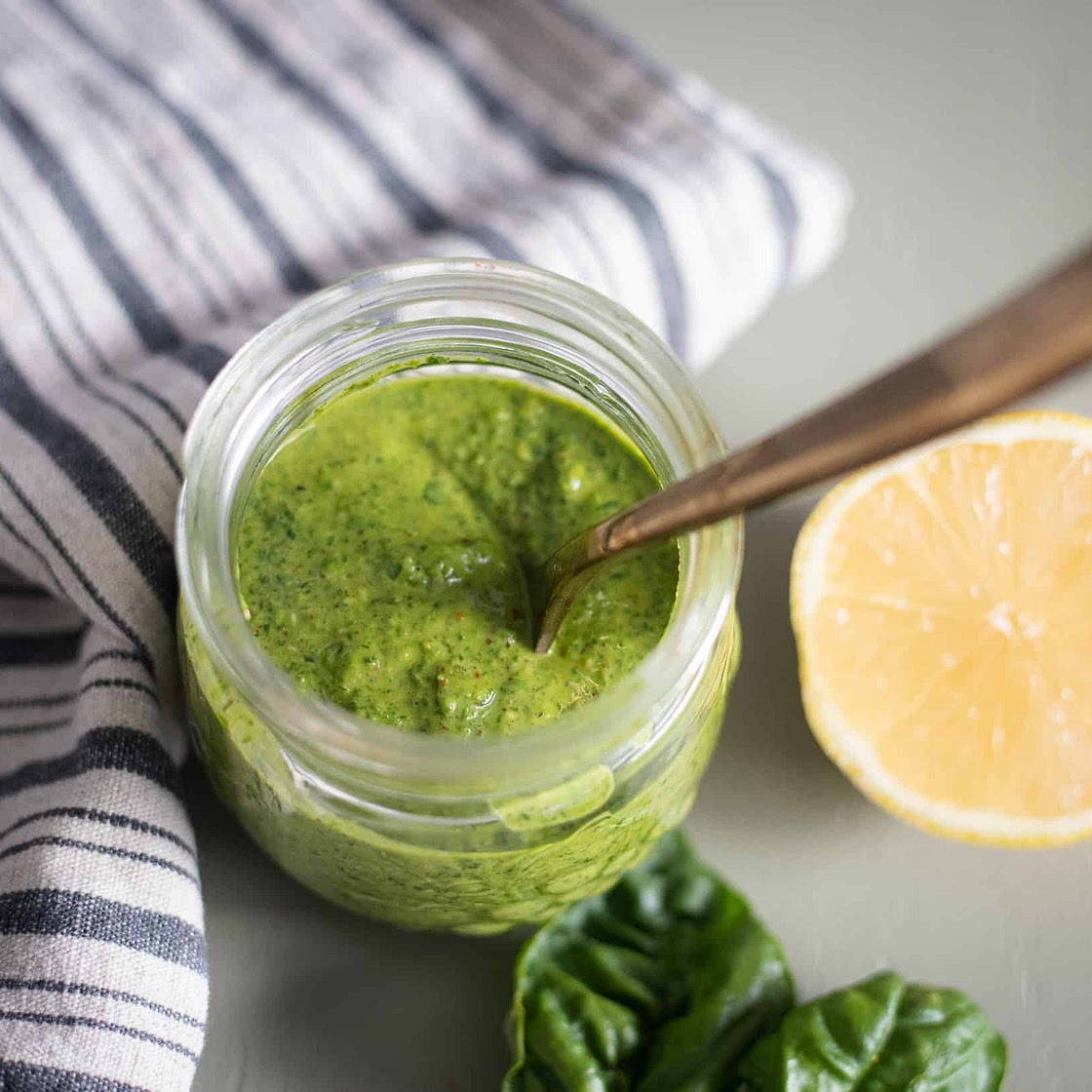 Almond Butter Vegan Spinach Pesto