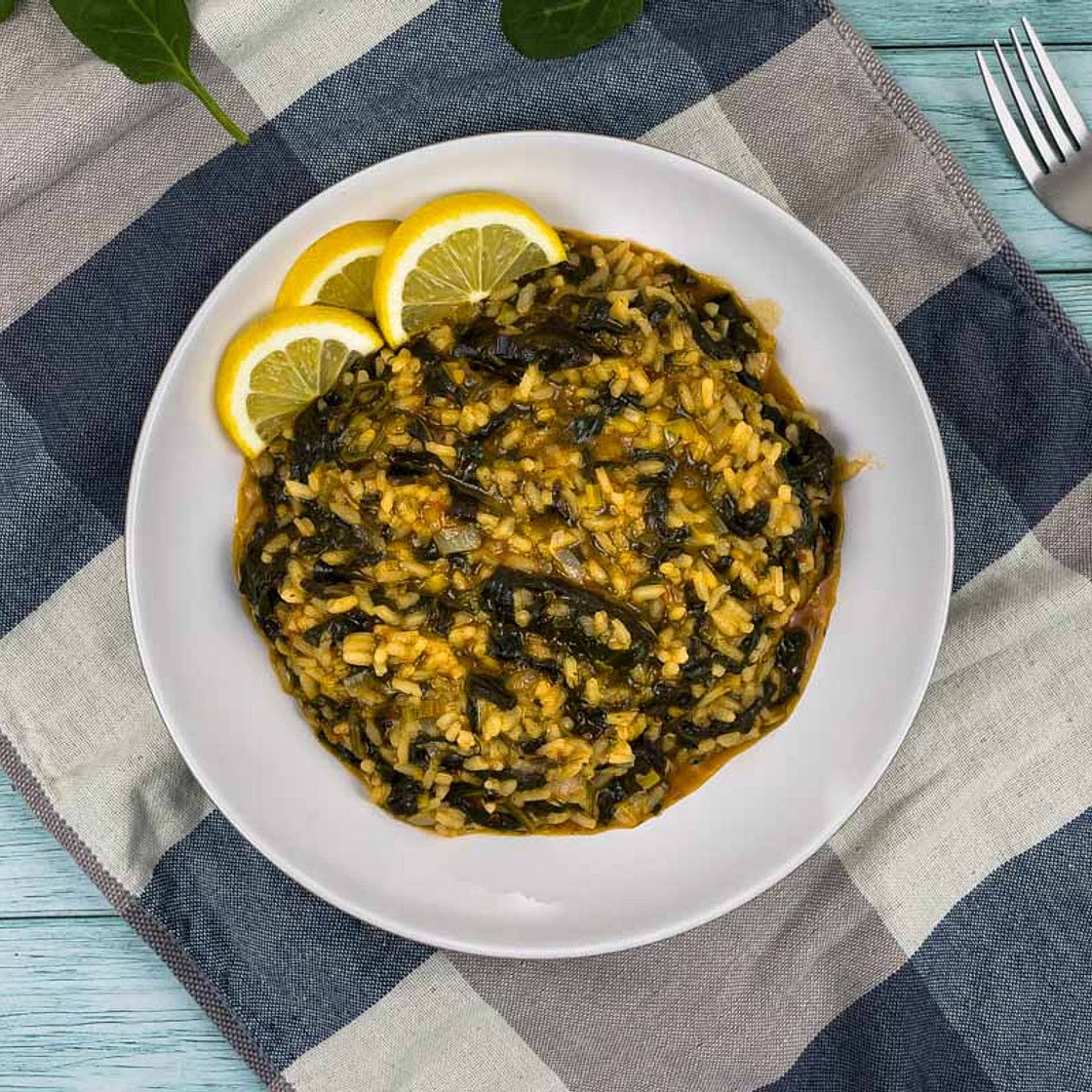 Greek Spinach and Rice