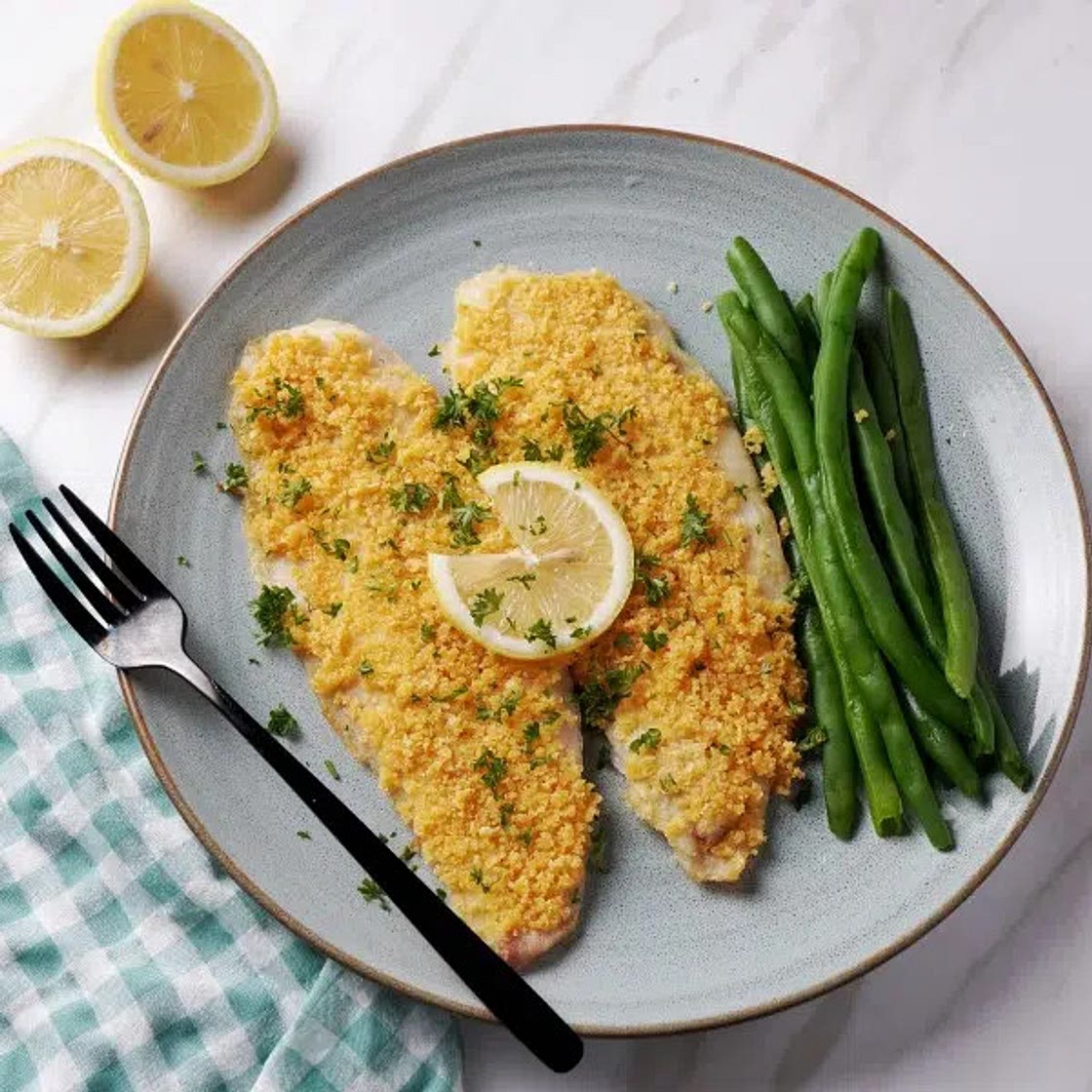 Simple Crumb Topped Oven Baked Haddock