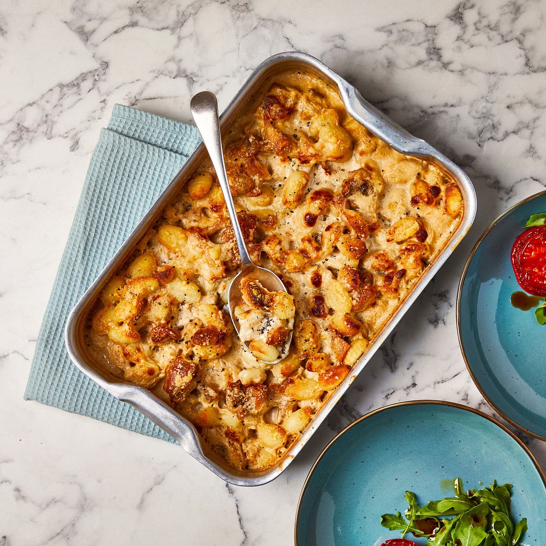All-in-one chicken & gnocchi cacio e pepe
