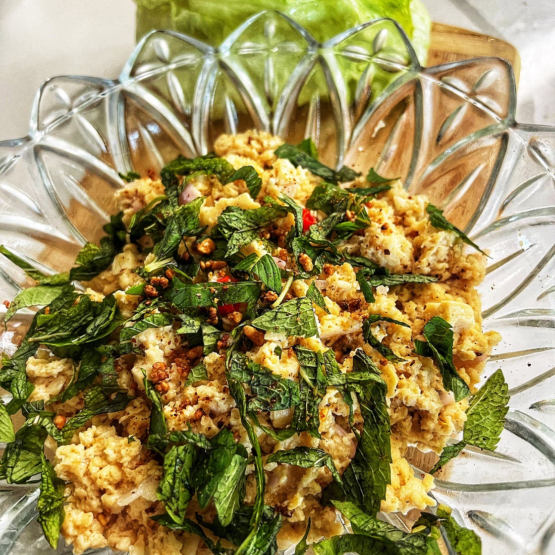 Larb Inspired Tofu Lettuce Cups — Angiela Eats 