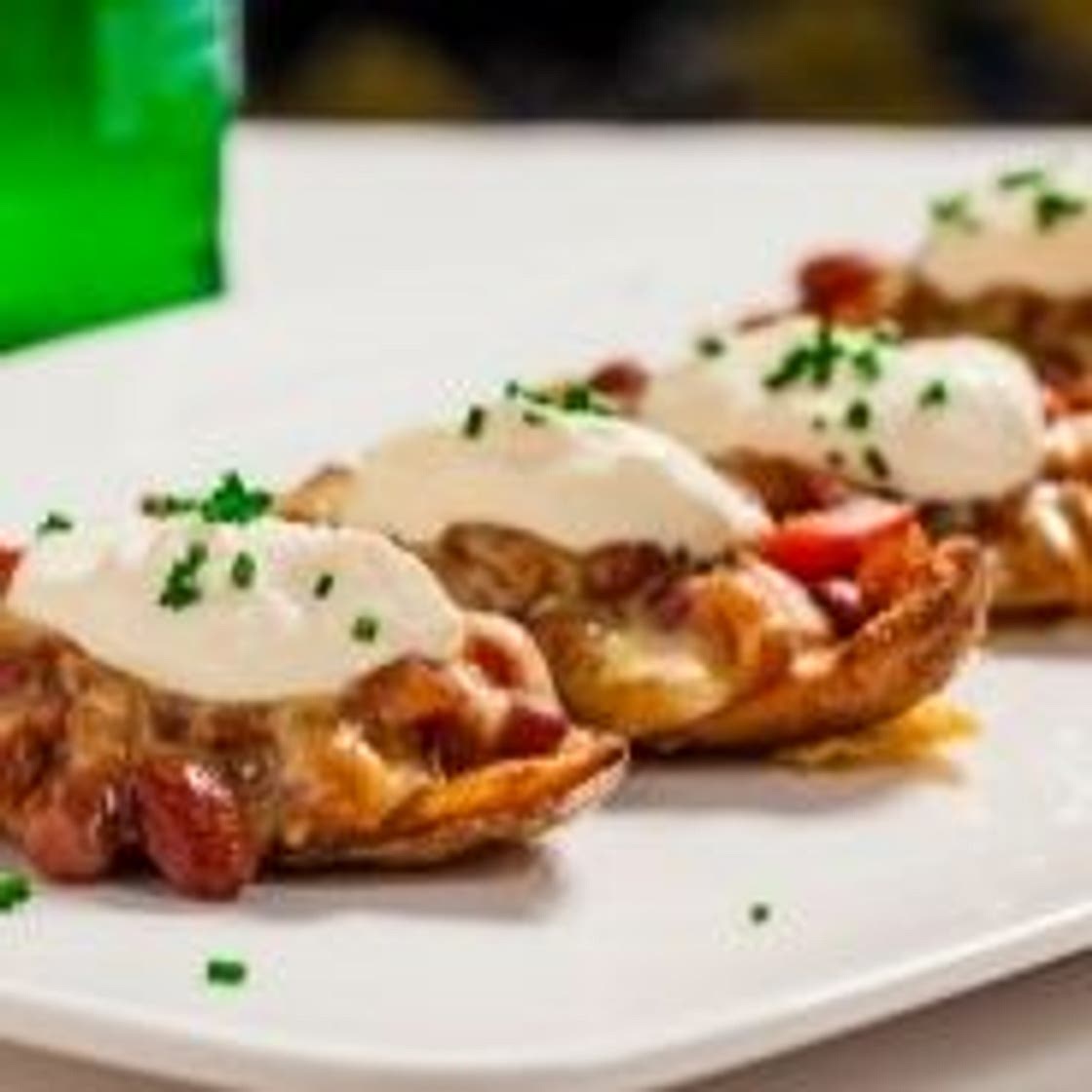 potato bites with crispy bacon