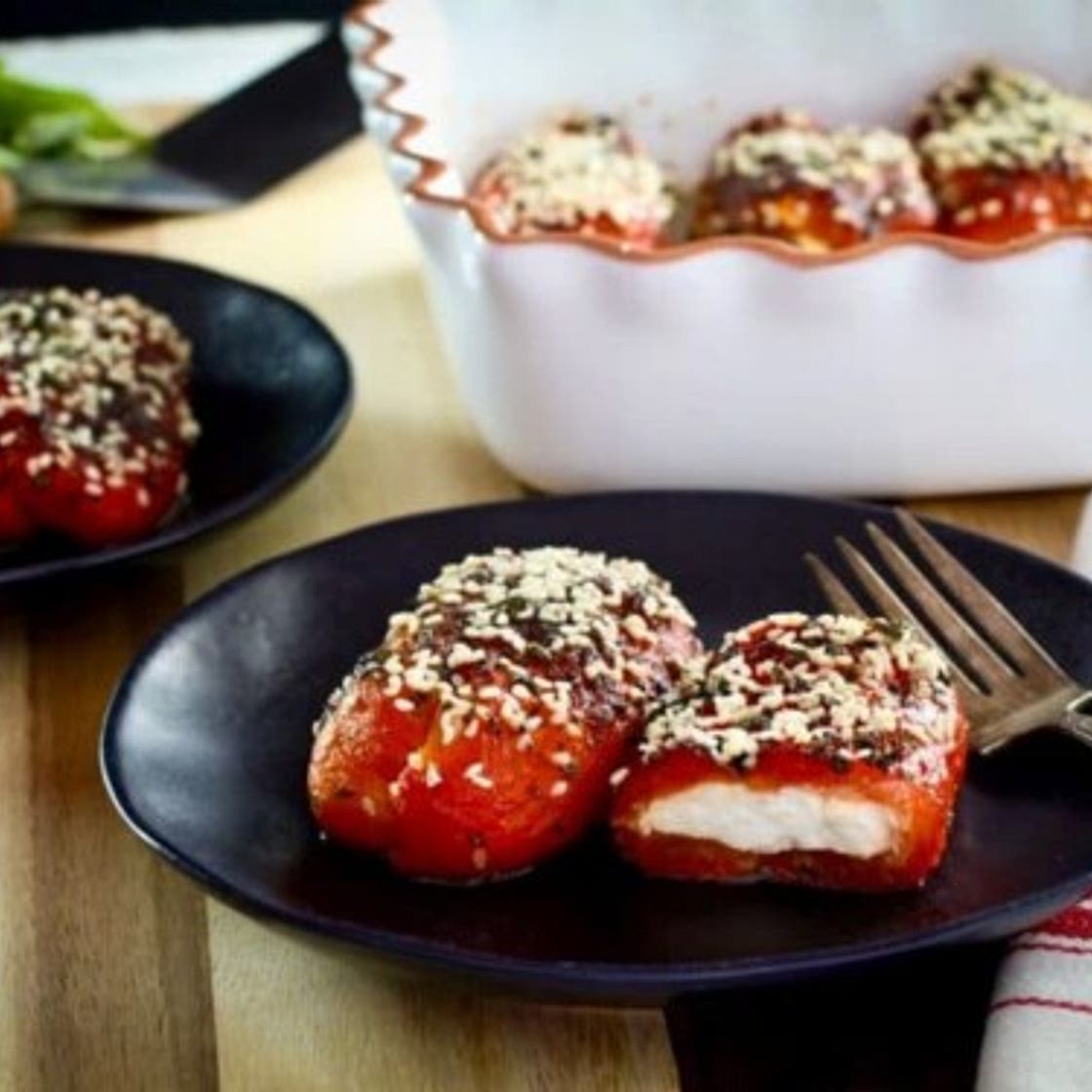 Gila's Stuffed Peppers with Goat Cheese