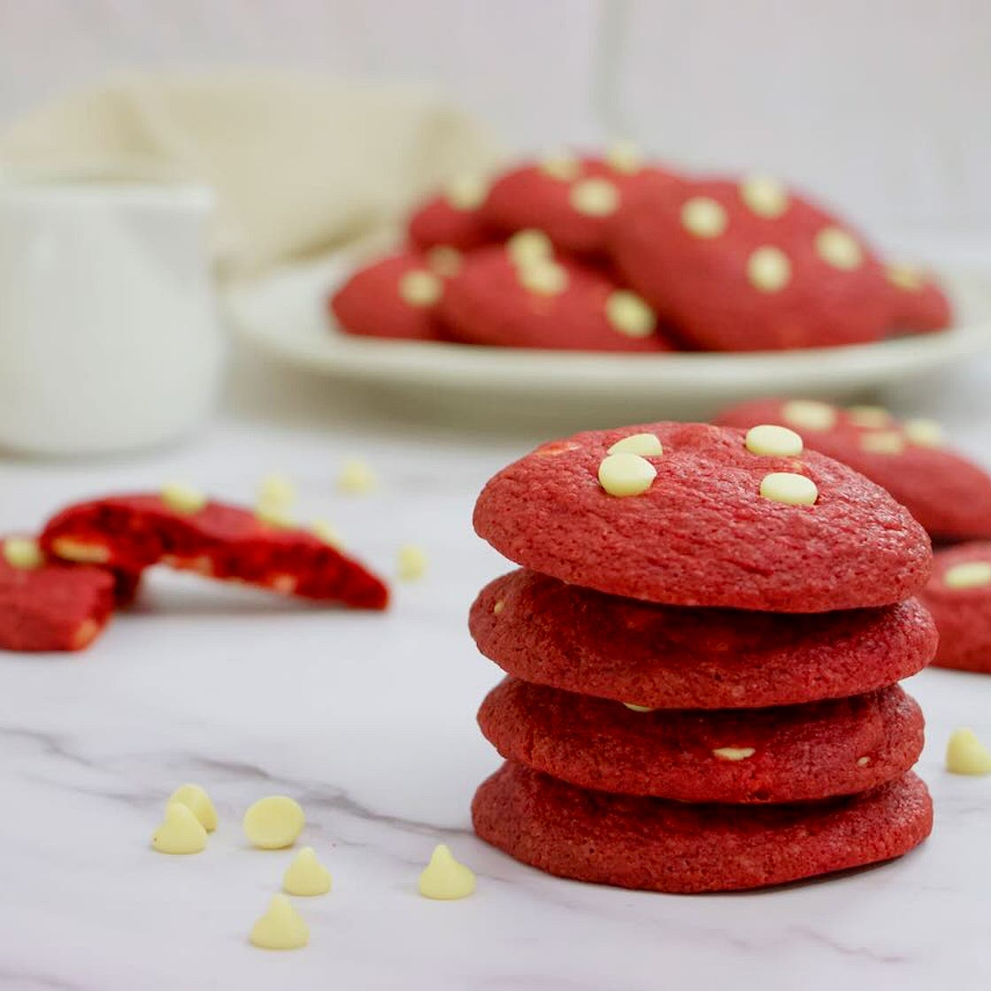 Red Velvet Chocolate Chip Cookies