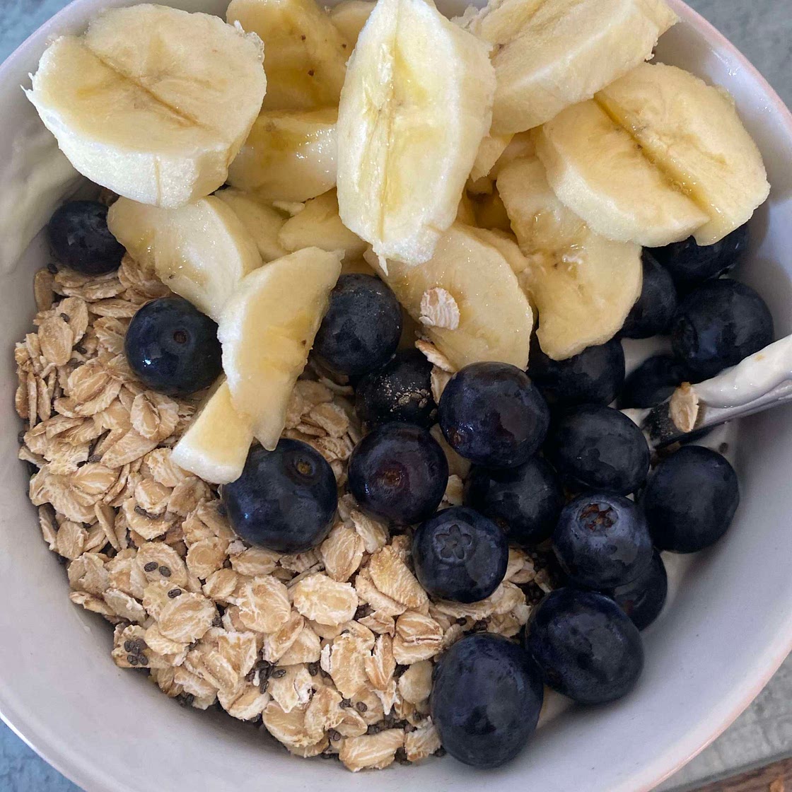 Magerquark mit Obst und Haferflocken (Chunky Flavour)