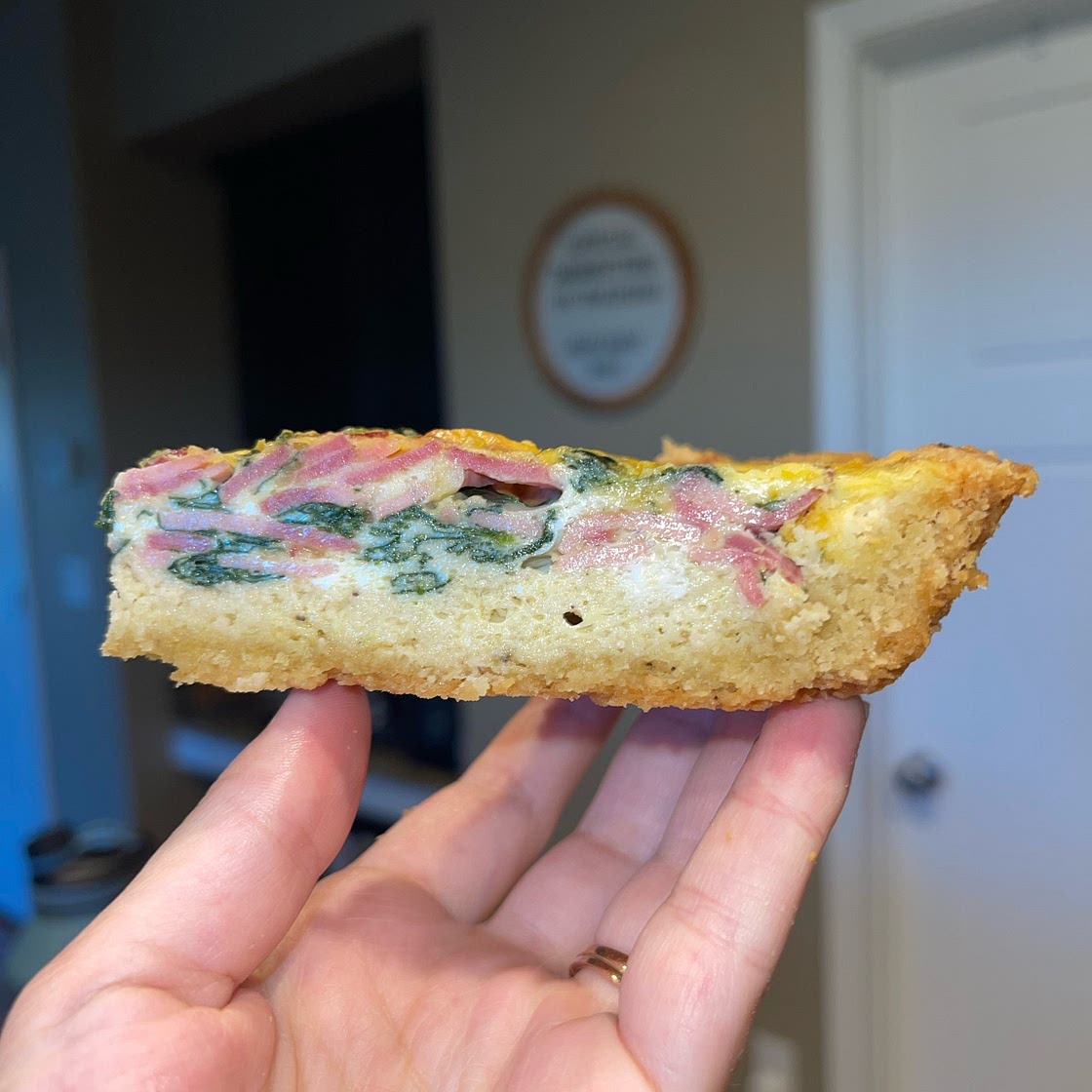 Healthy Spinach Bacon Quiche