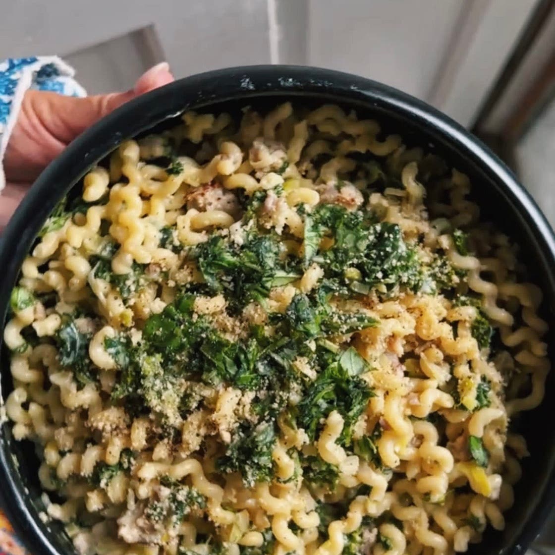 Sweet Italian Sausage, Leek + Mascarpone Pasta  