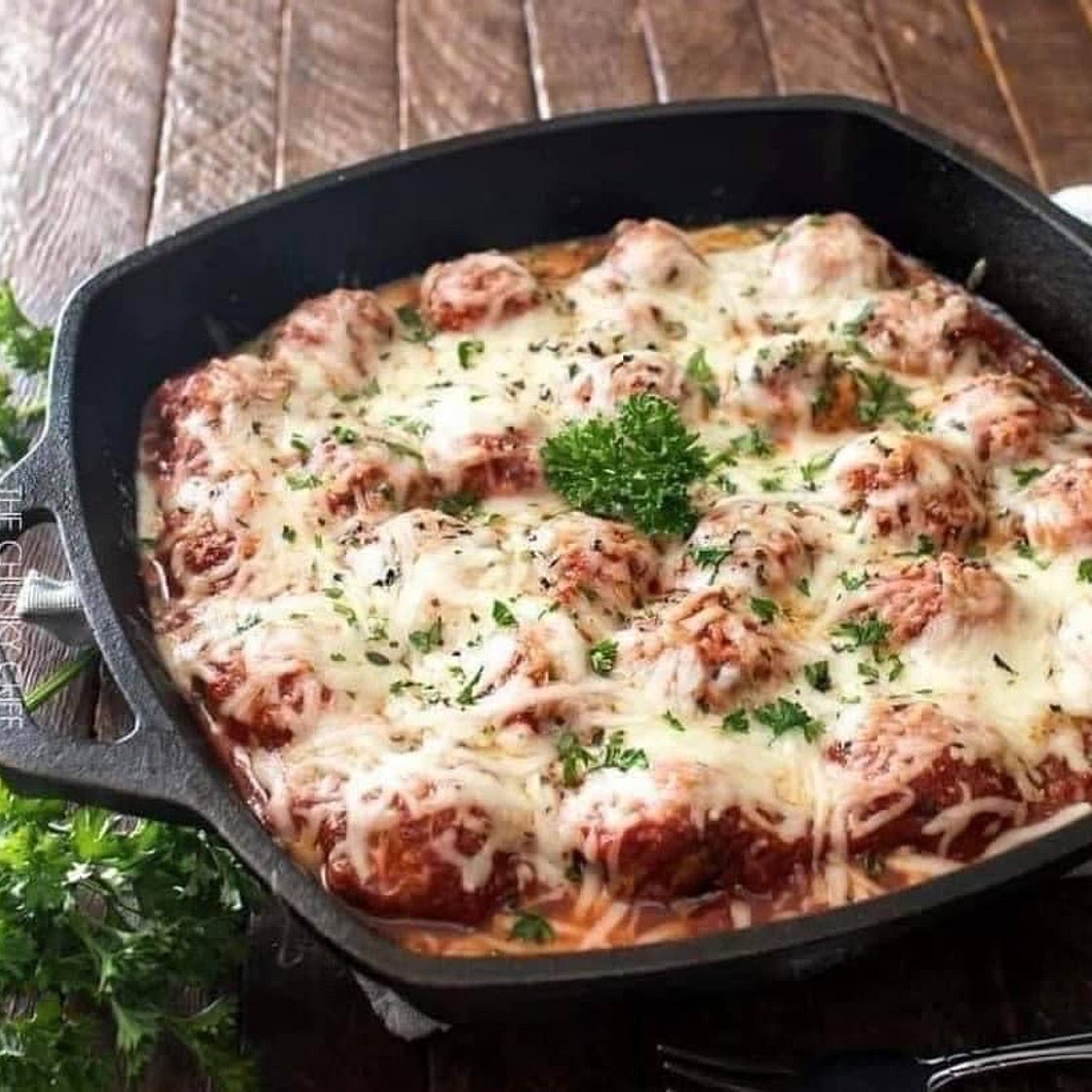 Meatball Parmesan Casserole