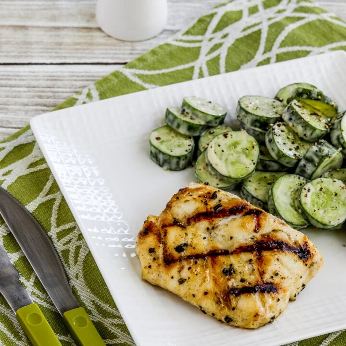 Grilled Cod with Garlic, Basil, and Lemon