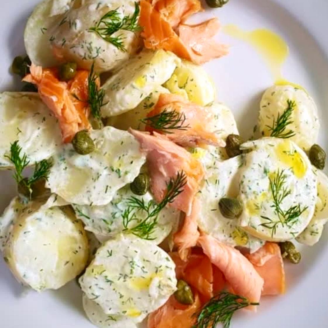 Smoked Salmon and Potato Salad.