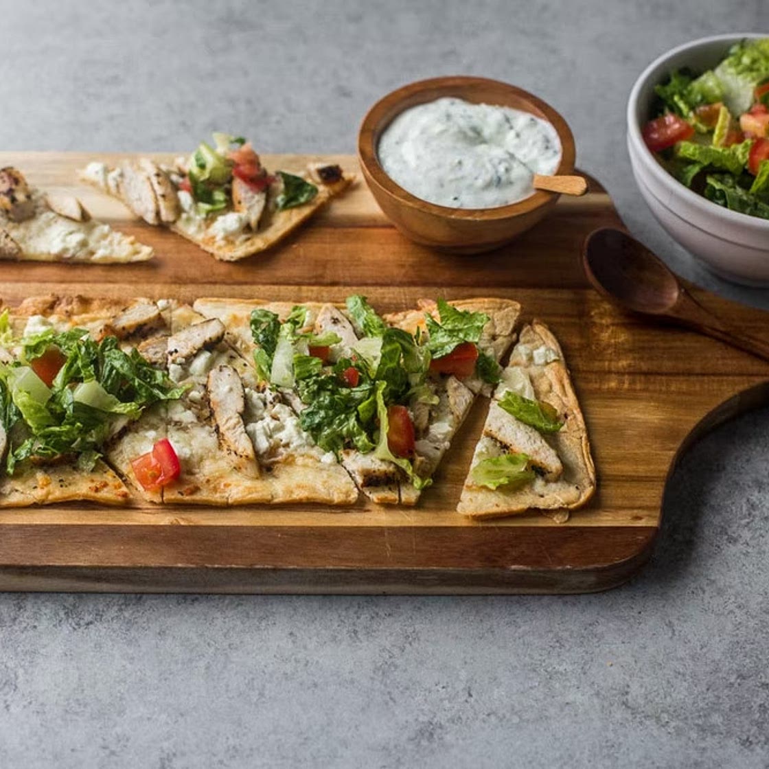 Greek Chicken Flatbread