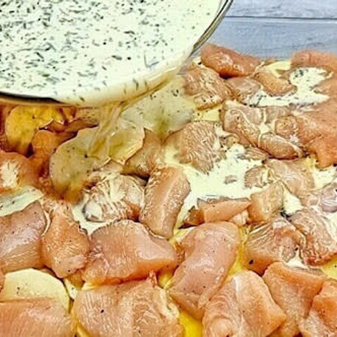 Hähnchen Kartoffel Gratin