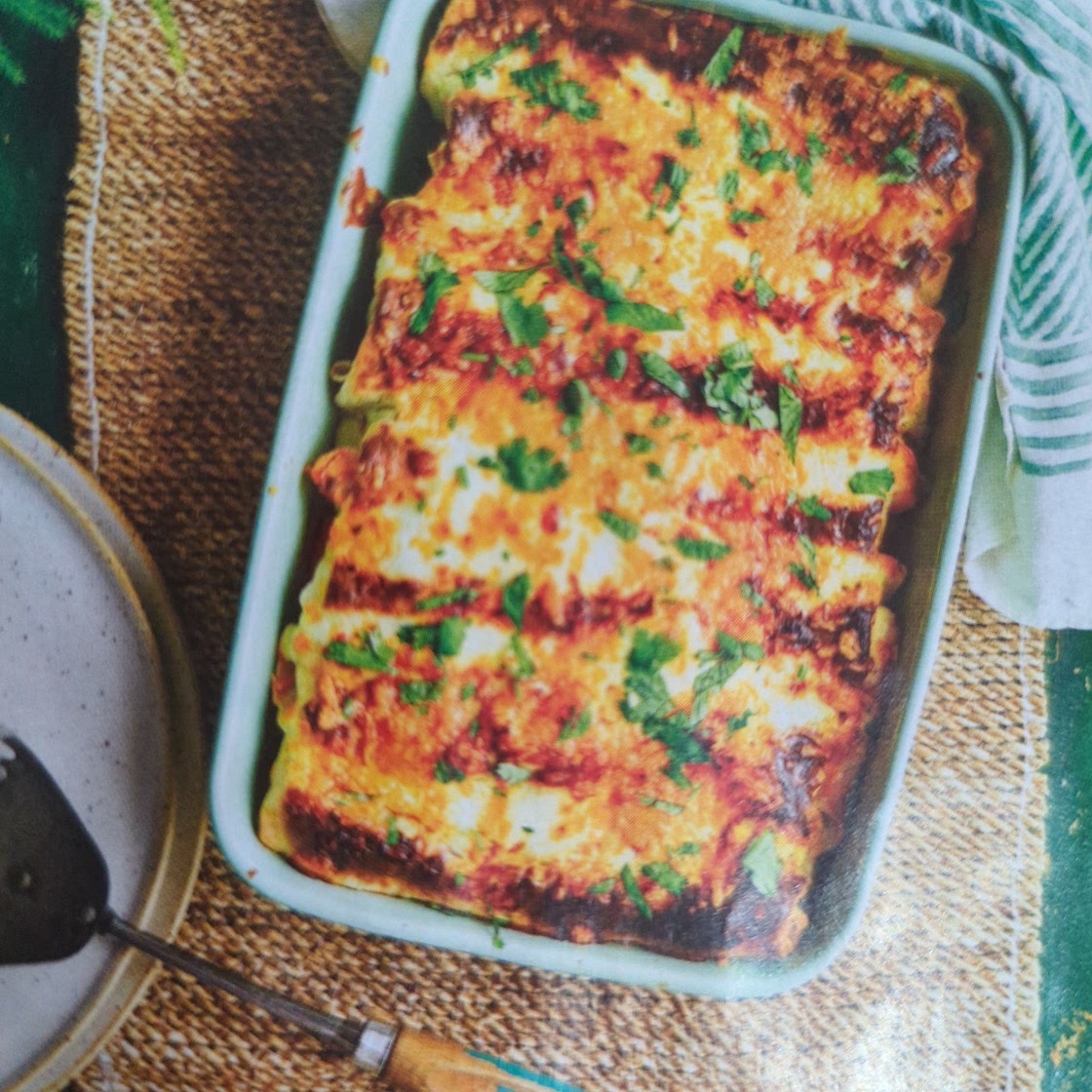 Chickpea and Mushroom Enchiladas