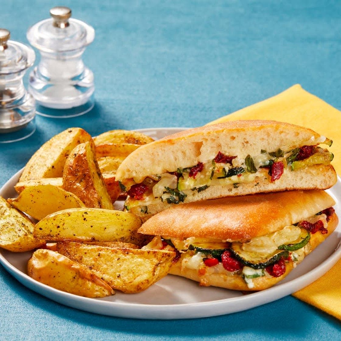 Zucchini Mozzarella and Sundried Tomato Panini