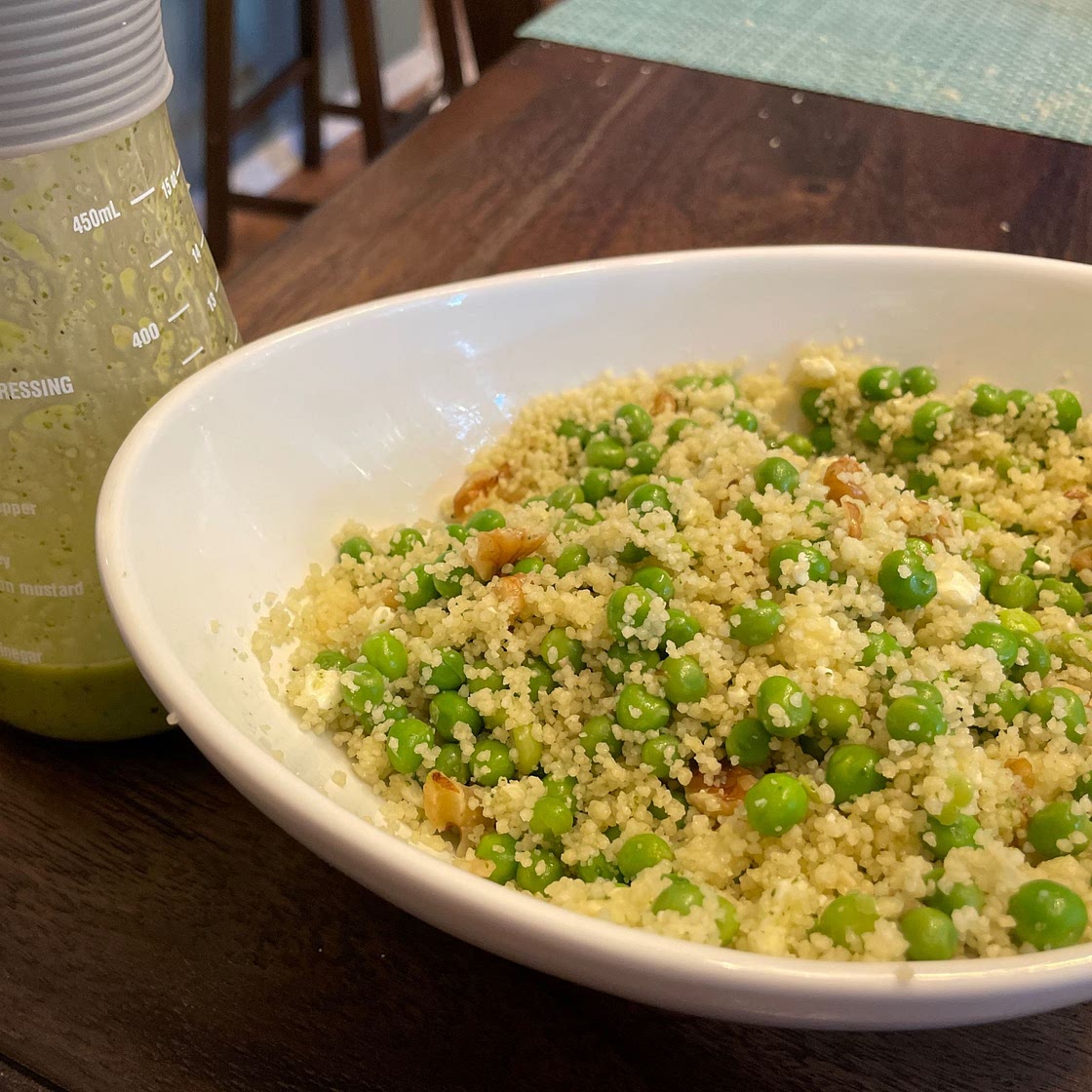 Spring Couscous Salad with Basil Vinaigrette