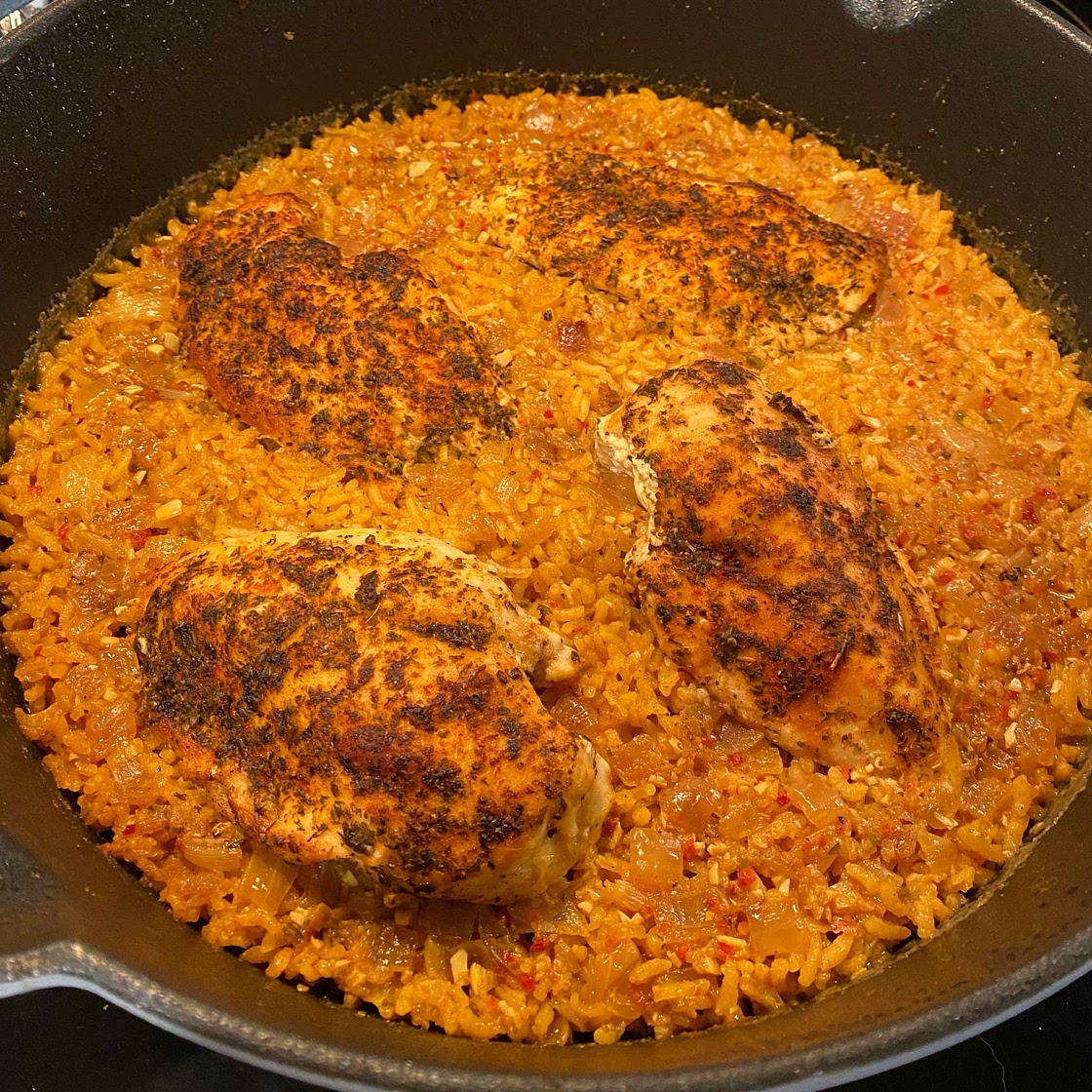 One Pot Mediterranean Chicken and Rice