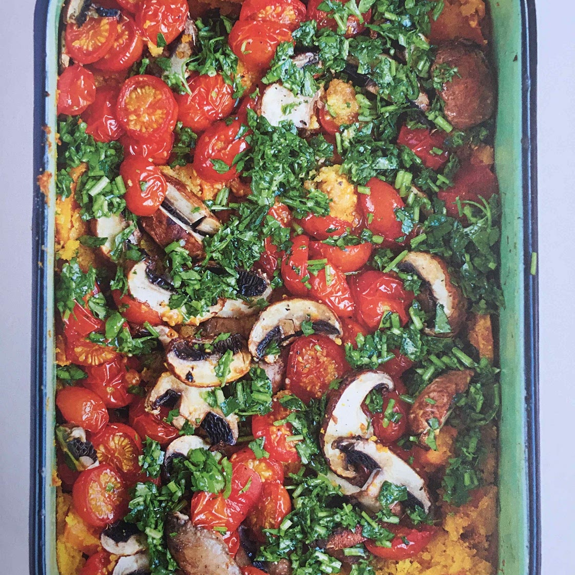 Sweet potato & mushroom polenta