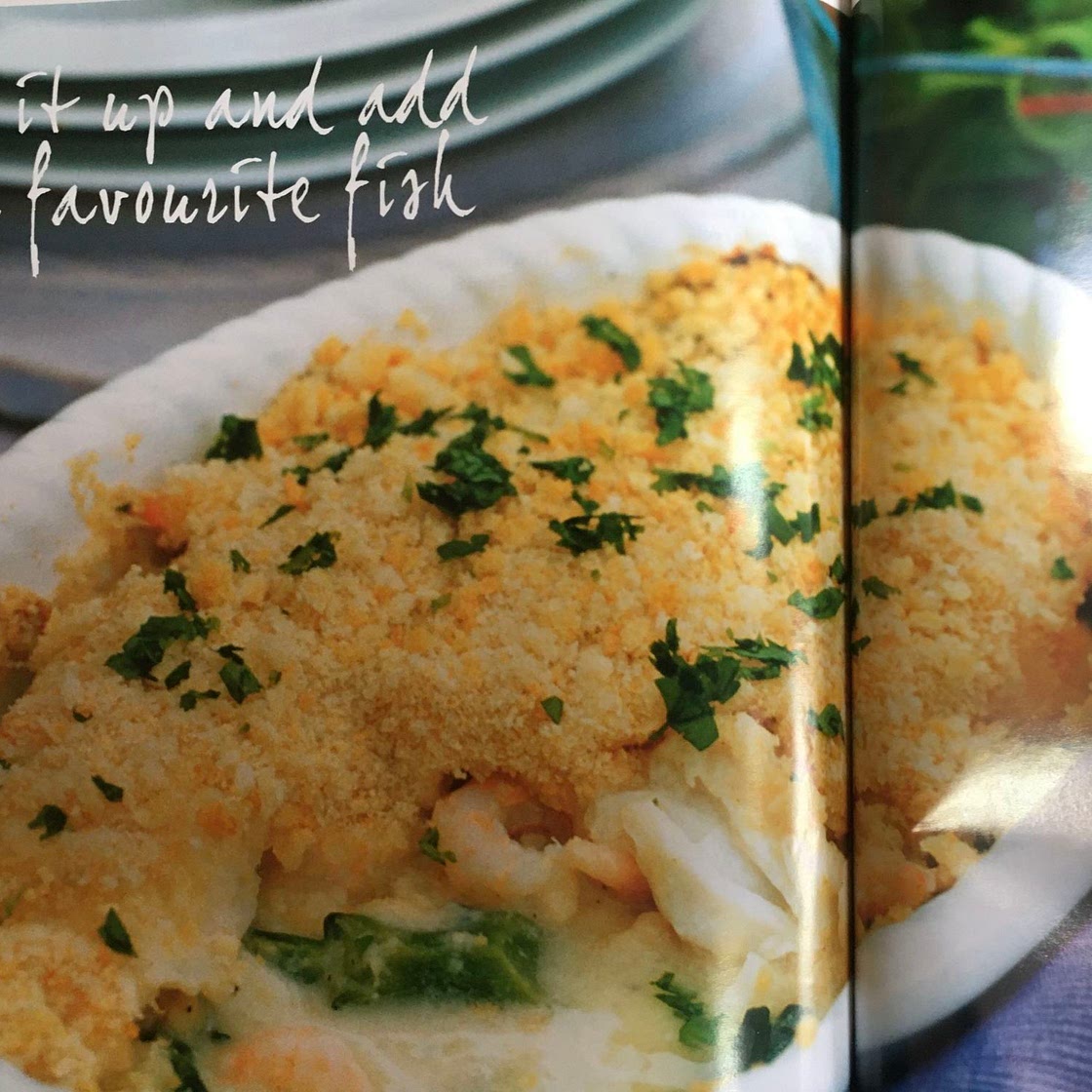 Haddock & prawn crumble