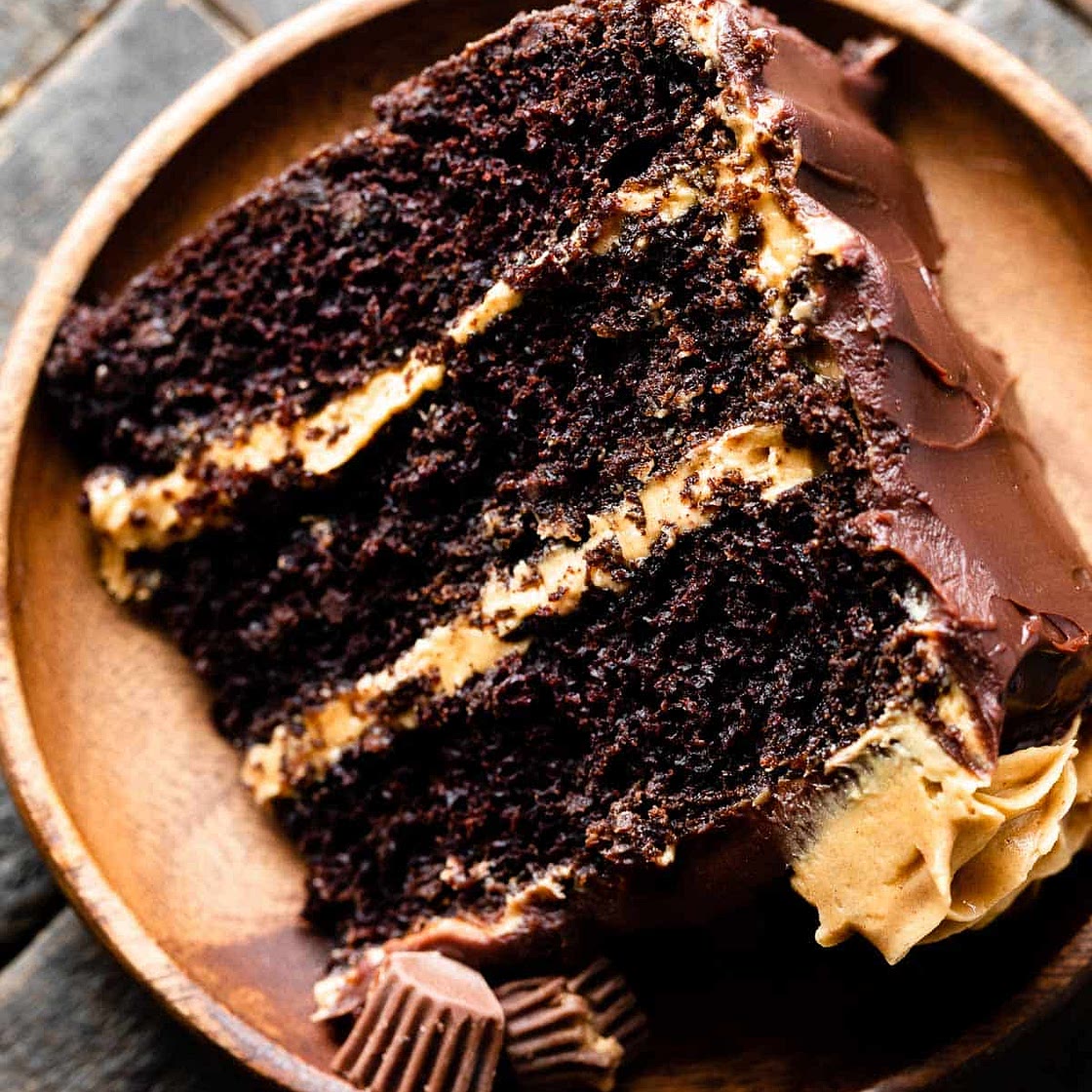 Dark Chocolate Peanut Butter Cake