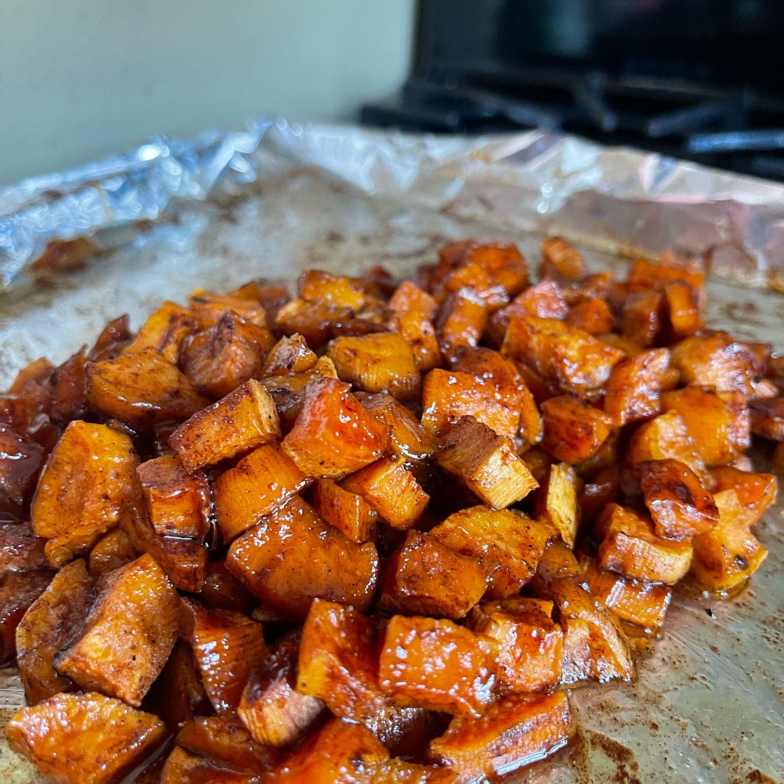 Honey Roasted Sweet Potatoes