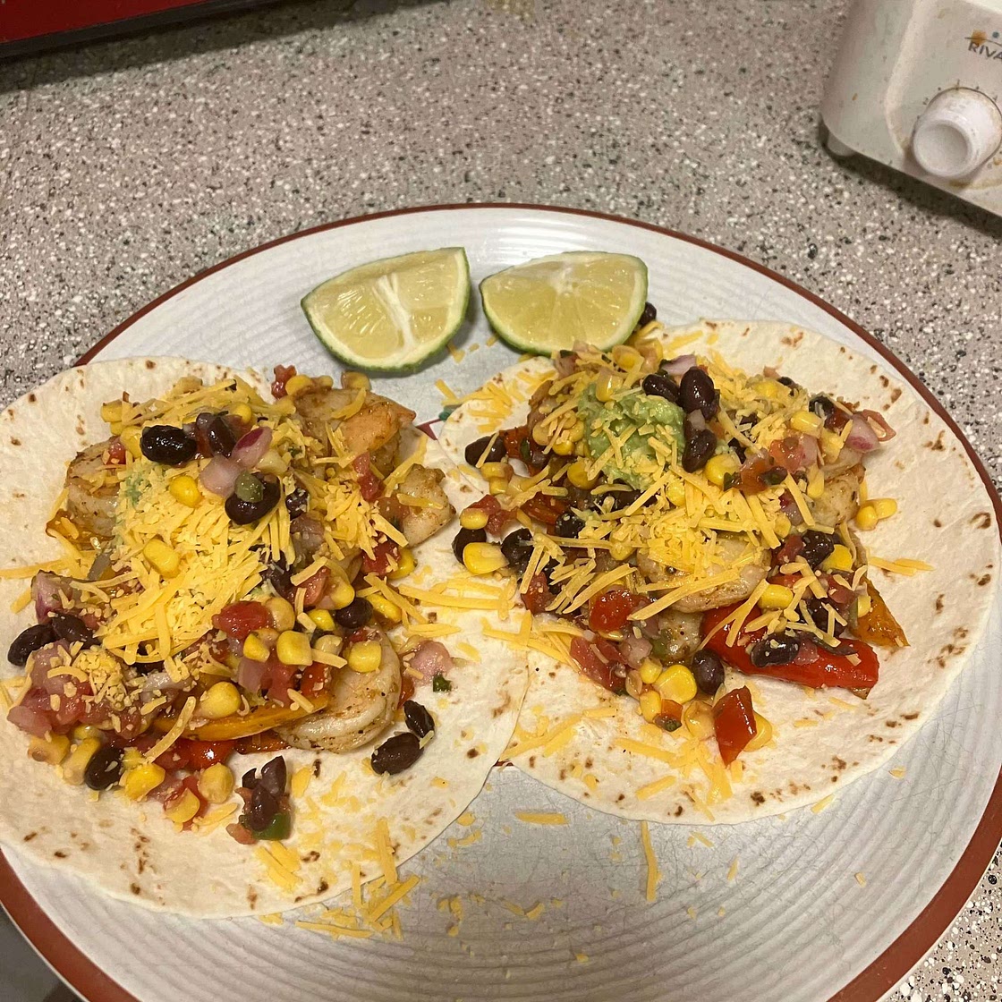 Air Fryer Shrimp Fajitas