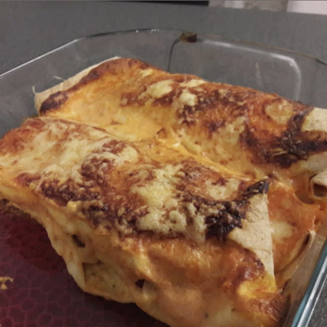 Enchiladas courge, épinards et chorizo