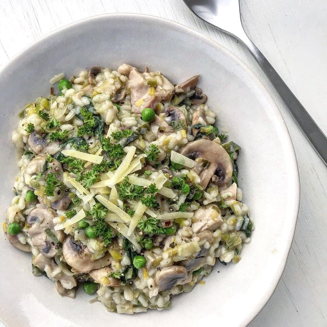 Chicken, Mushroom and Leek Risotto