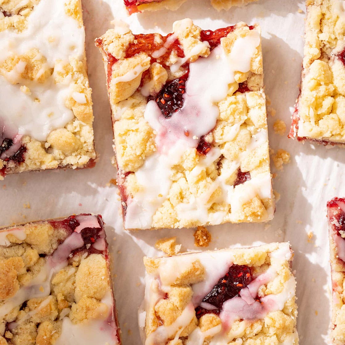 Raspberry Prasselkuchen