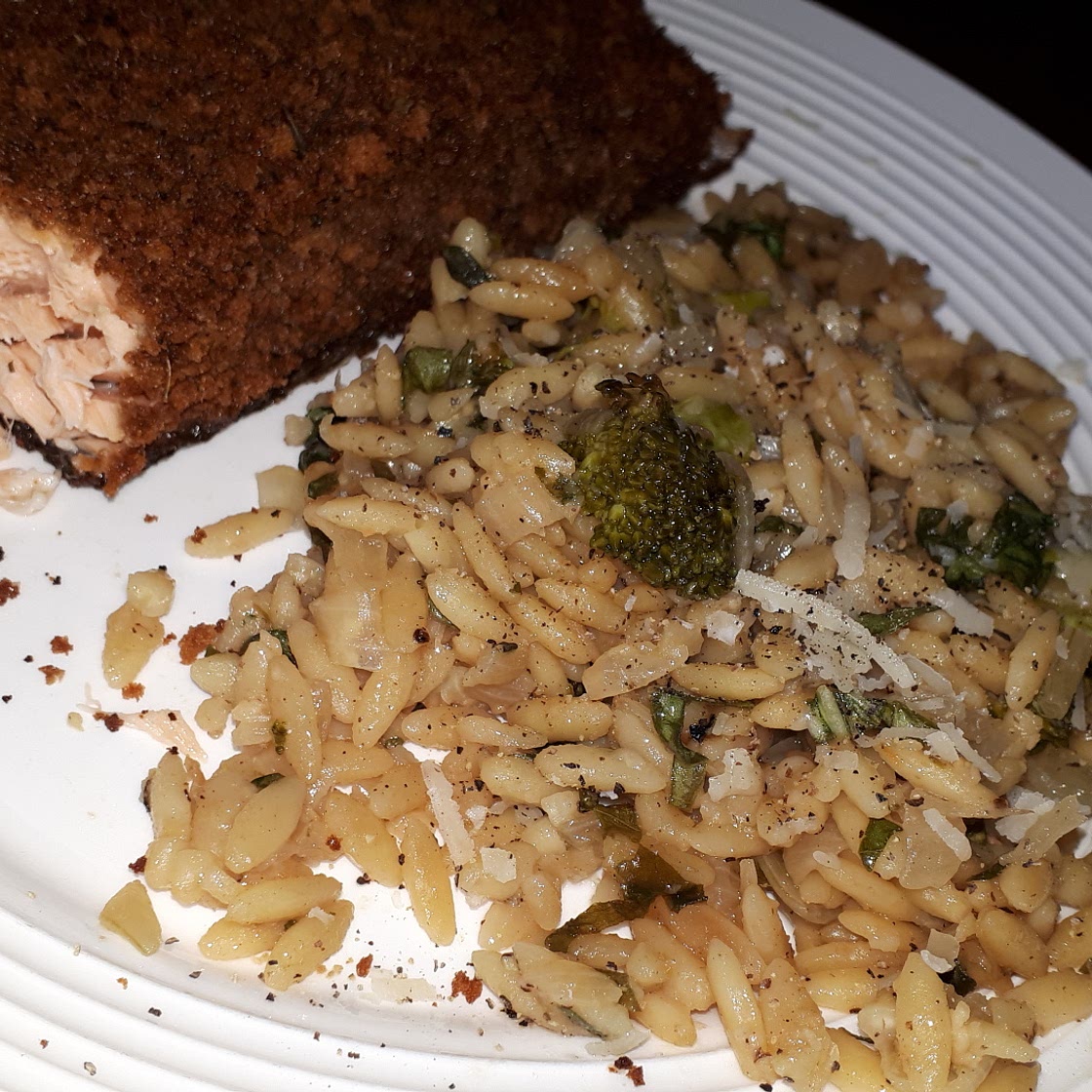 Broccoli Orzo with parmesan