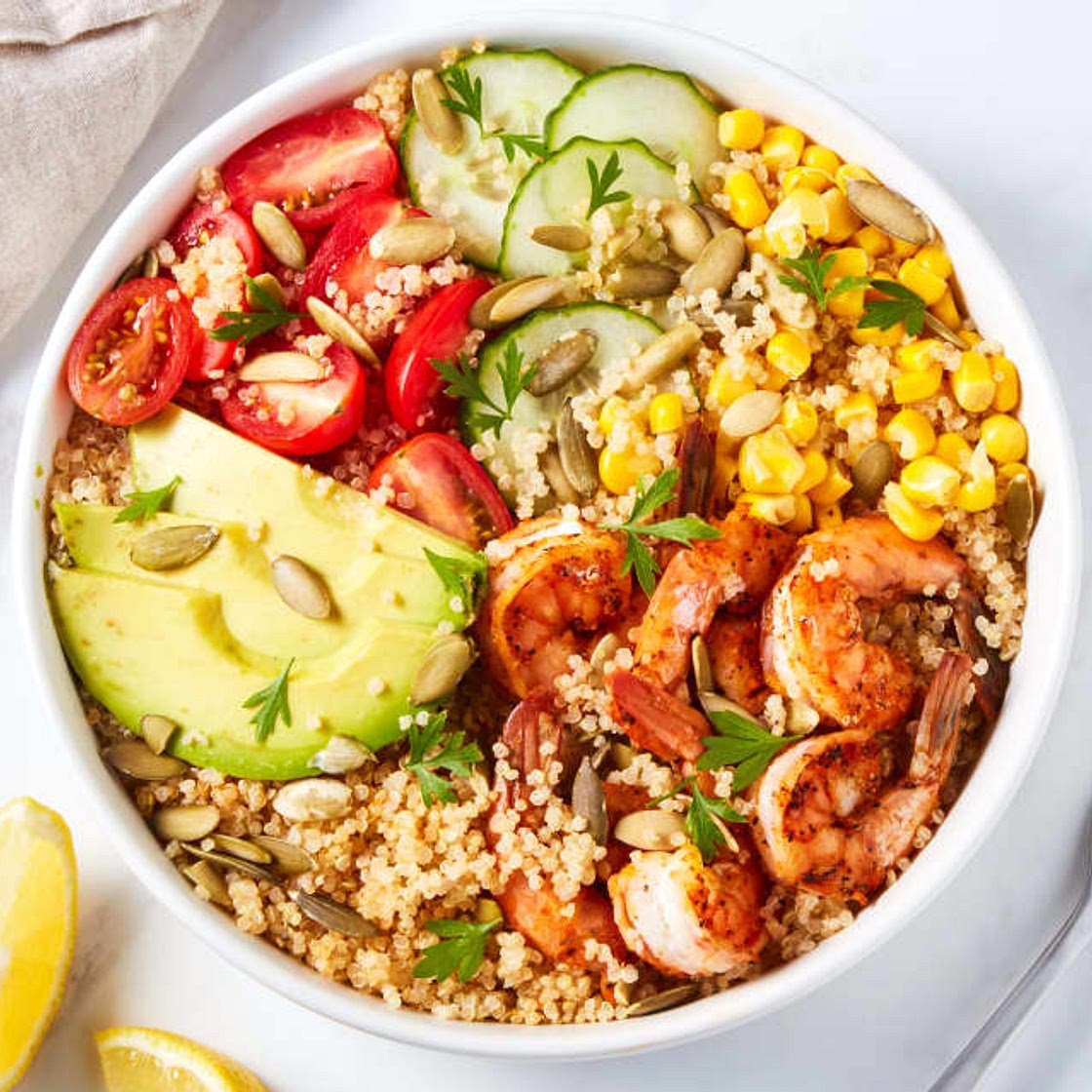 Spicy Shrimp and Quinoa Bowl