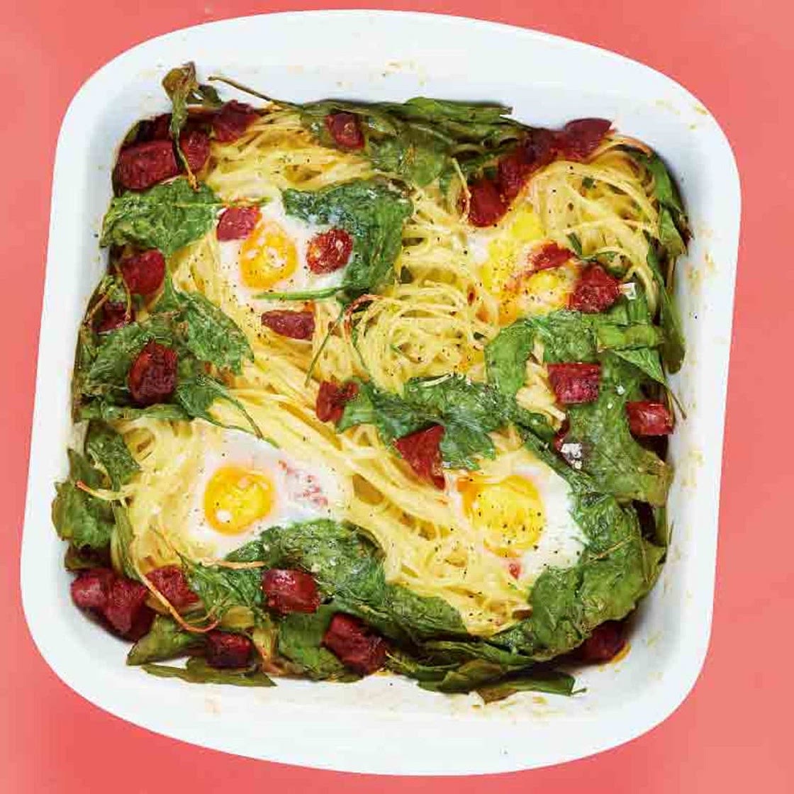 Baked Egg Pasta Florentine