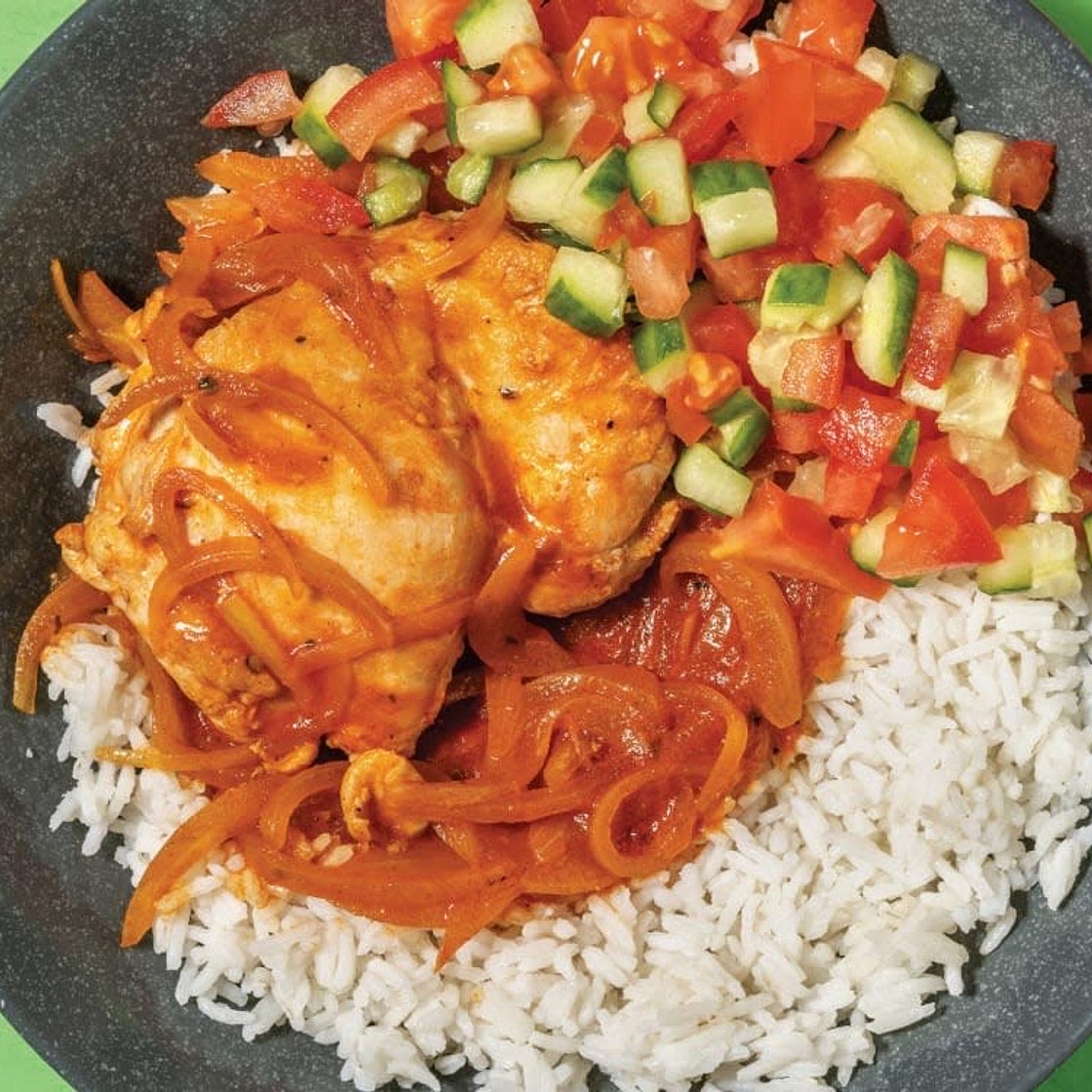 Mexican Chicken w/ Garlic Rice & Veg