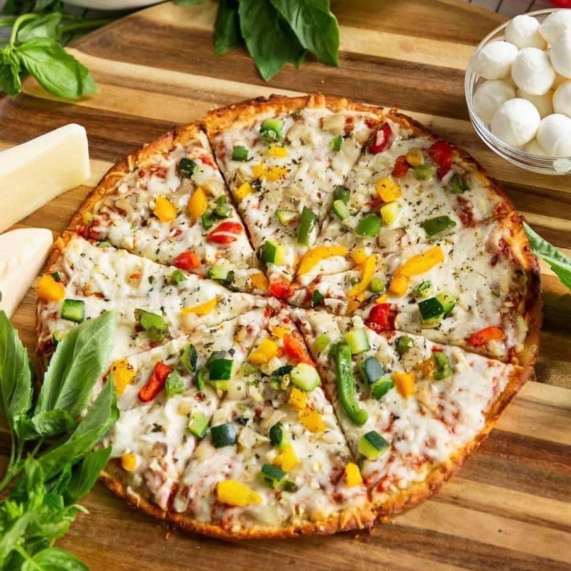 Roasted Vegetable Pizza⁣