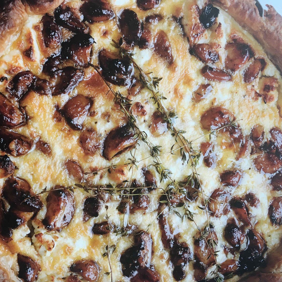 Caramelized garlic tart