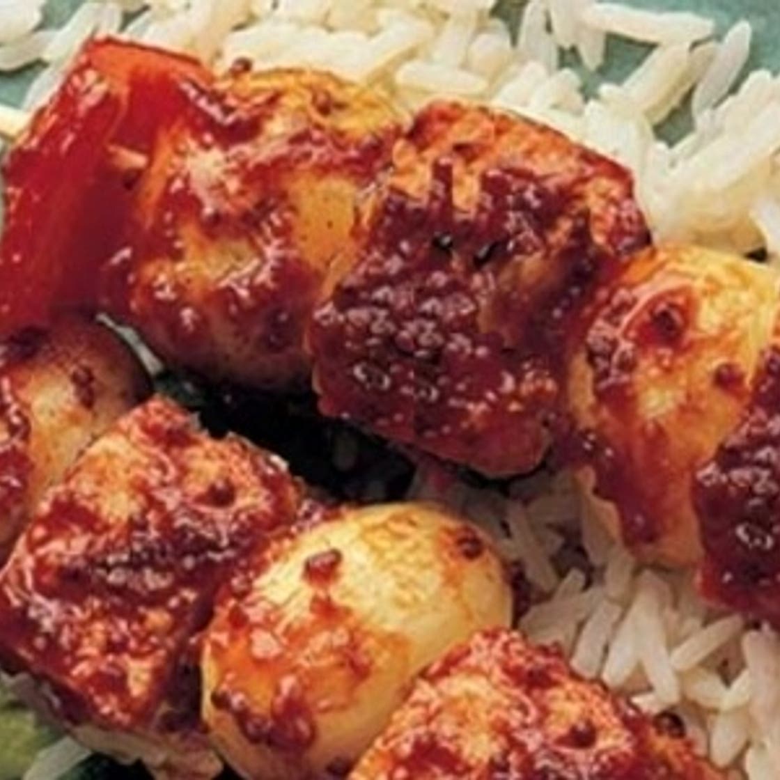 Maple syrup and mustard tofu kebabs - Check Your Food