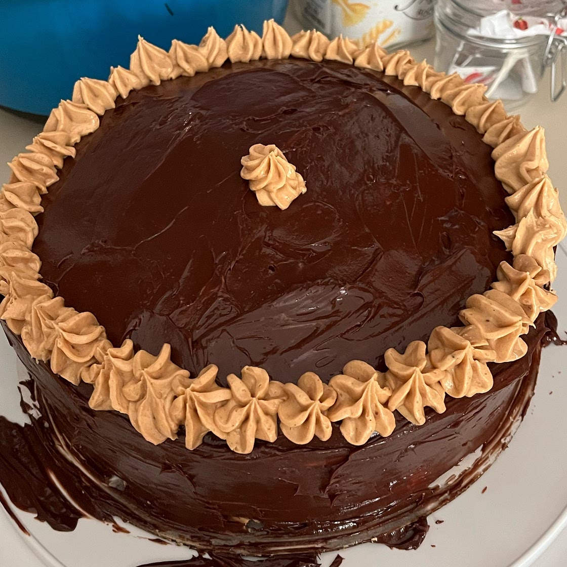 Dark Chocolate Peanut Butter Cake