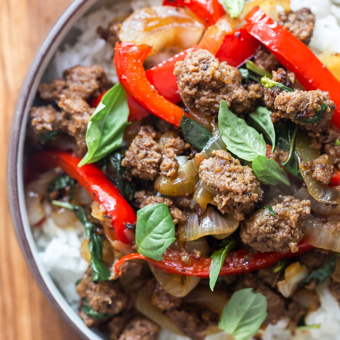 Thai Basil Beef - Healthier