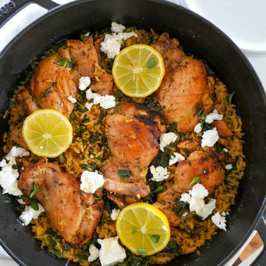 One Pot Greek Chicken and Rice Recipes - Simple Home Edit