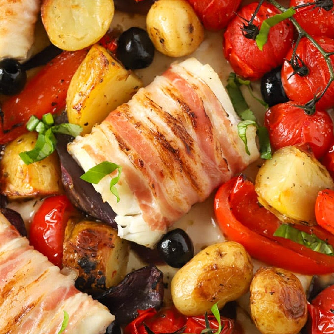 Baked Cod - Italian Style One Pan Meal
