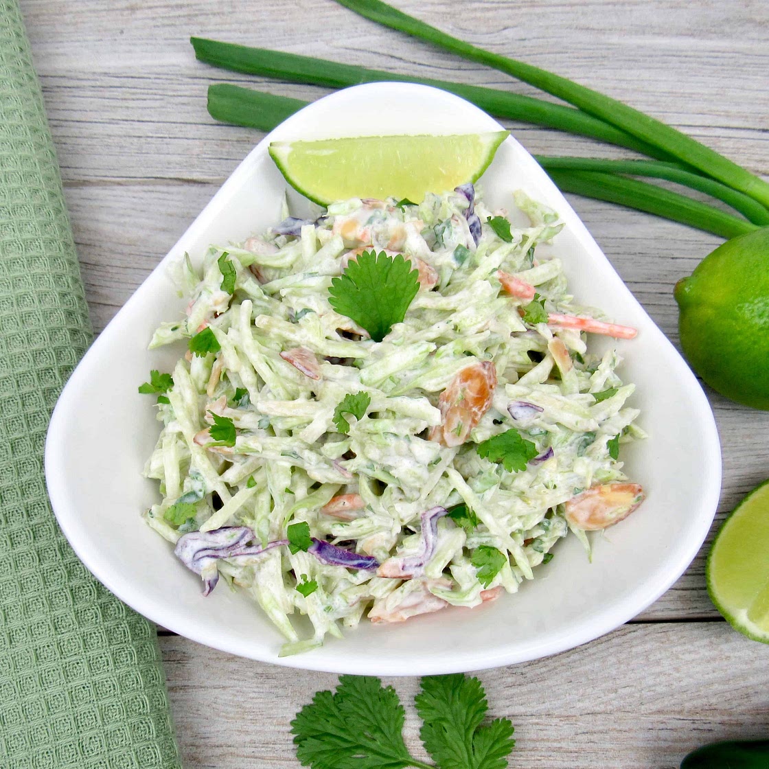 Lime Cilantro Broccoli Slaw
