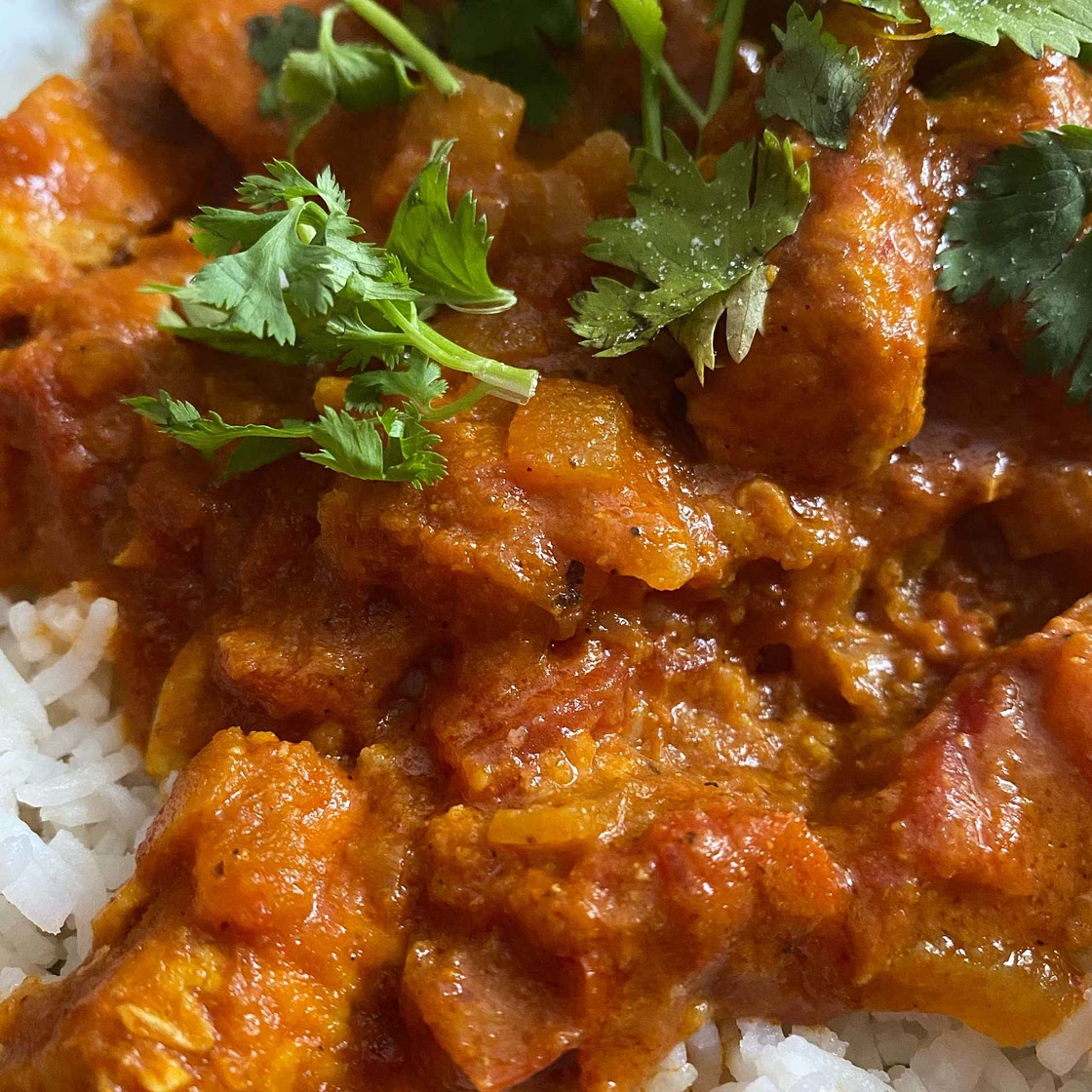 Butter-less butter chicken