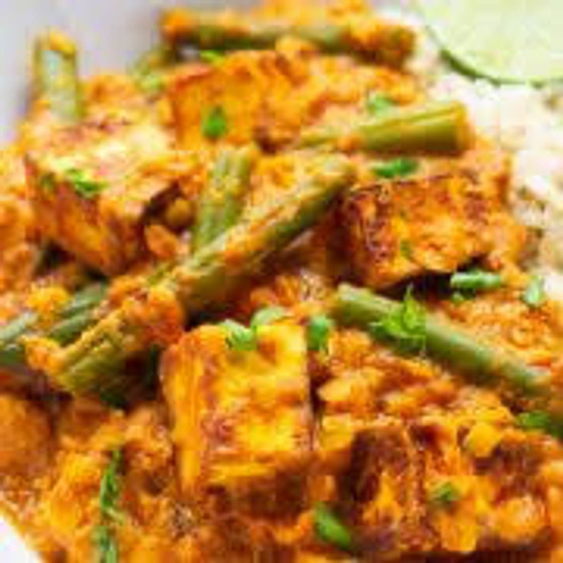 Paneer lentil coconut curry