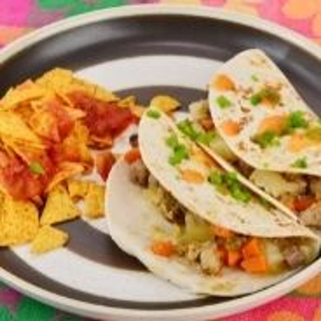 Fish tacos with flour tortillas
