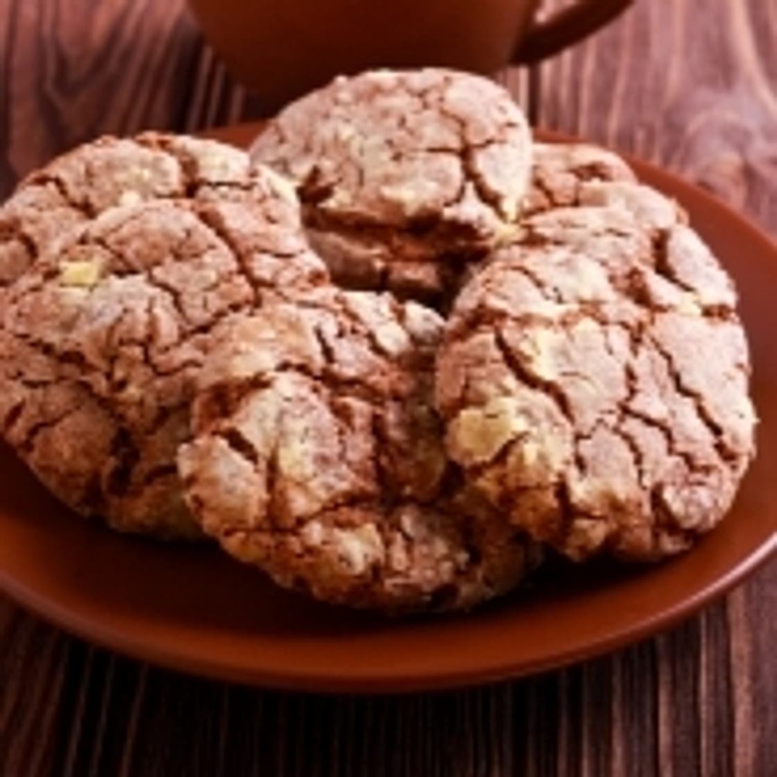 Crinkled chocolate cookies