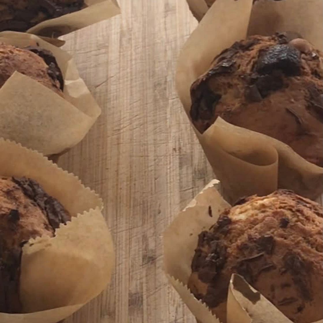 banana chocolate chip muffins.