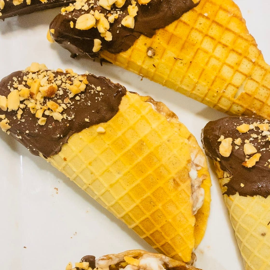 Homemade Choco Taco 