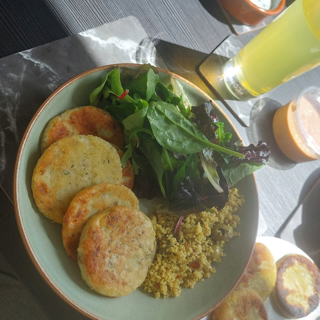 Potato Cakes with Yogurt Dip