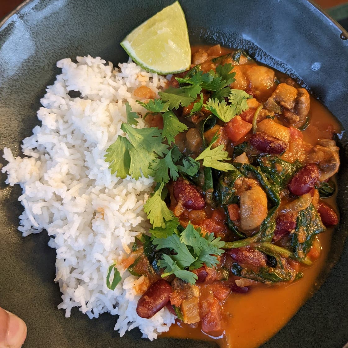 Mushroom & Kidney Bean Coconut Curry